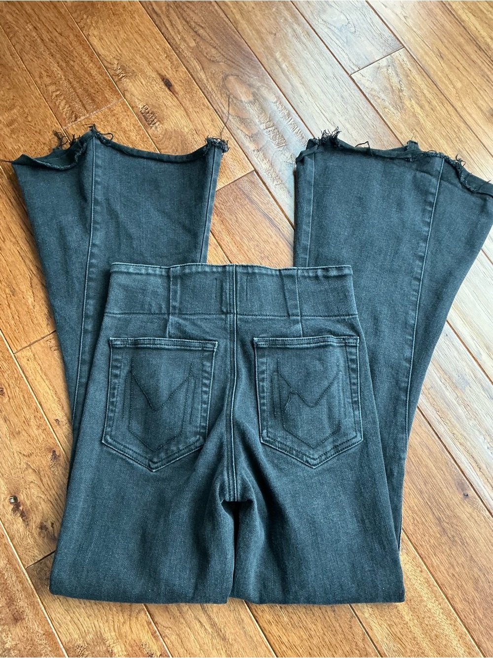 Show me your Mumu Washed Black Flare Bell Bottom Pull on Jean, small